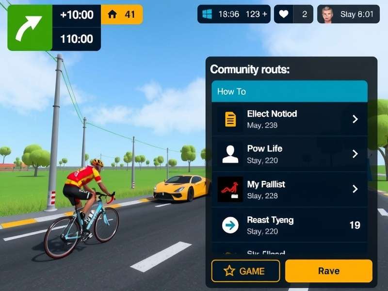 Madhapur Cycling Heroes route selection screen